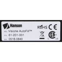 HANSON VISION G2 AUTOPLUS MAXIMIZER 61-101-006 WITH VISION AUTOFILL 61-201-001 *READ*