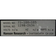 HANSON RESEARCH 73-100-105 73-100-110 73-100-103 DISSOLUTION TEST STATION