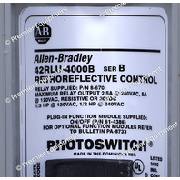 ALLEN BRADLEY 42RLU-4000B SER B RETROREFLECTIVE CONTROL PHOTOSWITCH