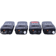 LOT OF 4 MOTOROLA HT1250LS+ AAH25SDH9DP5AN WALKIE TALKIE RADIOS *NO BATTERIES* *FOR PARTS*