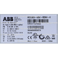 * ABB ACS355-03U-02A4-4 1 HP MACHINERY  DRIVE