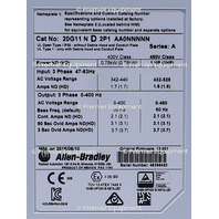 * SURPLUS ALLEN BRADLEY 20G11ND2P1AA0NNNNN POWERFLEX 755 AC DRIVE