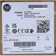 * SURPLUS ALLEN BRADLEY 22A-B8P0N104 POWERFLEX 4 SER A AC DRIVE