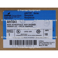 * NEW CROUSE HINDS AR1041 M3 ARKTITE HEAVY DUTY 100 AMP RECEPTACLE
