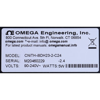 OMEGA i-SERIES CNiTH-i8DH23-2-C24 HUMIDITY & TEMPERATURE CONTROLLER