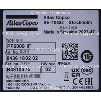 * ATLAS COPCO PF6000 IF POWER FOCUS TYPE 6000 NUTRUNNER CONTROLLER *NO FRONT PANEL*