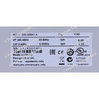 * NIDEC CONTROL TECHNIQUES M200 UNIDRIVE M200-02400041A 2HP VARIABLE SPEED DRIVE