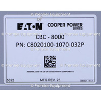 * EATON COOPER POWER SERIES CBC-8000 C8020100-1070-032P CAPACITOR BANK CONTROLLER
