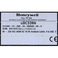 * HONEYWELL UDC3300 DC330E-EE-000-20-000000-00-0 TEMPERATURE CONTROLLER 90-250 AC 50/60 HZ
