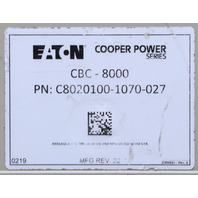 * EATON COOPER POWER CBC-8000 C8020100-1070-027 CAPACITOR BANK CONTROLLER
