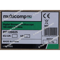 SURPLUS MULTICOMP PRO MP720025 100MHZ 1GSa/s OSCILLOSCOPE COLOR LCD