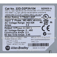 * SURPLUS ALLEN BRADLEY 22D-D2P3N104 POWERFLEX 40P 0.75kW/1.0 HP AC DRIVE