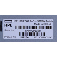 HP OFFICECONNECT HPE 1920 24G PoE+ (370W) SWITCH JG926A