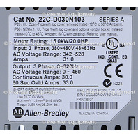 * ALLEN BRADLEY 22C-D030N103 /A POWERFLEX 400 20HP AC DRIVE