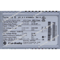 * ALLEN BRADLEY 20AD2P1A3AYNNNC0 SER A FRN 5.001 POWERFLEX 70 AC DRIVE