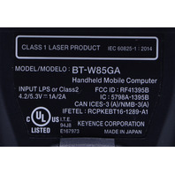 KEYENCE BT-W85GA HANDHELD MOBILE COMPUTER BARCODE SCANNER WITH CRADLE