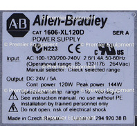 * ALLEN BRADLEY 1606-XL120D SERIES A POWER SUPPLY 24VDC 5A