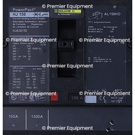 * SQUARE D HJA36150 150A 600VAC POWERPACT HJ 150 CIRCUIT BREAKER