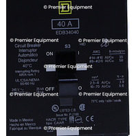 * SQUARE D EDB34040 40A CIRCUIT BREAKER