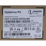 * INVERTEK OPTIDRIVE P2 ODP-2-24020-3HF42-MN VARIABLE FREQUENCY DRIVE