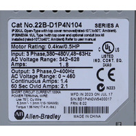 * ALLEN BRADLEY 22B-D1P4N104 SER A POWERFLEX 40 VARIABLE FREQUENCY DRIVE