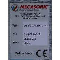 MECASONIC DG 3010 MACH M WELDER GENERATOR