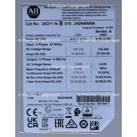 * SURPLUS ALLEN BRADLEY 20G11NB015JA0NNNNN POWERFLEX 755 5 HP AC DRIVE