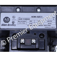 * ALLEN BRADLEY 500F-FOB930 SER L SIZE 5 STARTER 110-120V 50-60HZ COIL