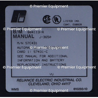 * RELIANCE ELECTRIC 804113-R 57C431 AUTOMAX 6011 PROCESSOR MODULE