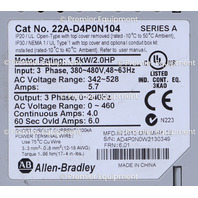 * ALLEN BRADLEY 22A-D4PON104 SERIES A POWERFLEX AC DRIVE