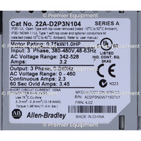 * ALLEN BRADLEY 22A-D2P3N104 SERIES A POWERFLEX VARIABLE FREQUENCY DRIVE