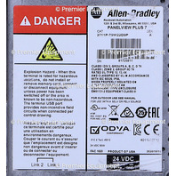 * ALLEN BRADLEY 2711P-T9W22D9P PANELVIEW PLUS 7 OPERATOR INTERFACE