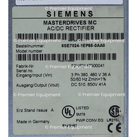 * SIEMENS 6SE7024-1EP85-0AA0 MASTERDRIVES MC AC/DC RECTIFIER SIMOVERT