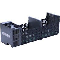 * ALLEN BRADLEY SLC 500 1746-A10 SER B 10-SLOT RACK WITH SLC500 1746-P2 SER C POWER SUPPLY