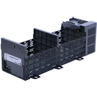* ALLEN BRADLEY SLC 500 1746-A10 SER B 10-SLOT RACK WITH SLC500 1746-P2 SER C POWER SUPPLY