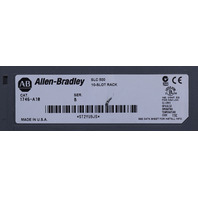 * ALLEN BRADLEY SLC 500 1746-A10 SER B 10-SLOT RACK WITH SLC500 1746-P2 SER C POWER SUPPLY