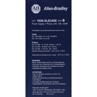 * ALLEN BRADLEY 1606-XLE240E SER B 1-PHASE 24-28V DC POWER SUPPLY