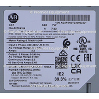 * ALLEN BRADLEY 22A-D2P3N104  /A FRN 7.02 POWERFLEX VARIABLE FREQUENCY DRIVE