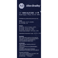 * ALLEN BRADLEY 1606-XLE120E SER B 24-28V OUTPUT POWER SUPPLY