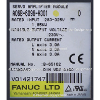 * FANUC A06B-6096-H301 SERVO AMPLIFIER MODULE