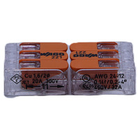 * WAGO 221-413 Lever Nut Wire Connectors 25 Pack FAST SHIP Genuine 3 Conductor