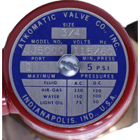 ATKOMATIC TYPE JJ-500-Q JJ500Q SIZE 3/4" 115V 60Hz 2-WAY SOLENOID VALVE