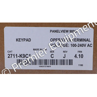* ALLEN BRADLEY 2711-K9C1 /B PANELVIEW PLUS 900 COLOR OPERATOR INTERFACE