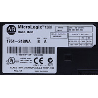 * ALLEN BRADLEY 1764-24BWA SER B MICROLOGIX 1500 BASE UNIT