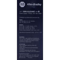 * ALLEN BRADLEY 1606-XLE240E SER B 1-PHASE 24V 10A 240W POWER SUPPLY