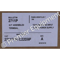 * ALLEN BRADLEY 2711P-B7C22D9P /A PANELVIEW PLUS 7 OPERATOR INTERFACE