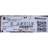 * ALLEN BRADLEY 1769-IT6 SER A 6 COMPACT I/O CHANNEL THERMOCOUPLE mV INPUT MODULE