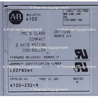 * ALLEN BRADLEY 4100-232-R SER B 2 AXIS SERVO MOTOR CONTROLLER