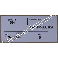 * SURPLUS ALLEN BRADLEY 1394-AM04 SER B AC SERVO CONTROLLER
