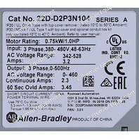 * SURPLUS ALLEN BRADLEY 22D-D2P3N104 /A POWERFLEX 40P 0.75kW/1.0 HP AC DRIVE